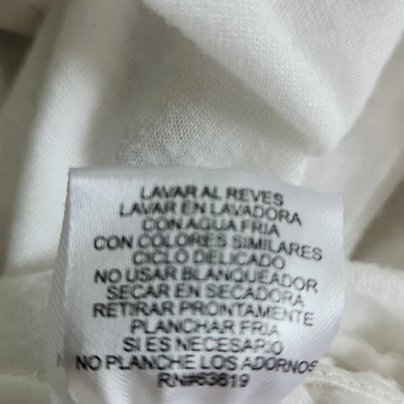 Lavaral Reves, Woman's,One Size, White  Floal& Butterfly Design, Lace inser Back - Picture 9 of 10